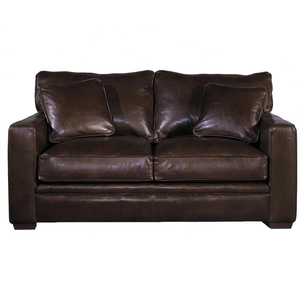 Klaussner Homestead Leather Loveseat Sheely's Furniture & Appliance